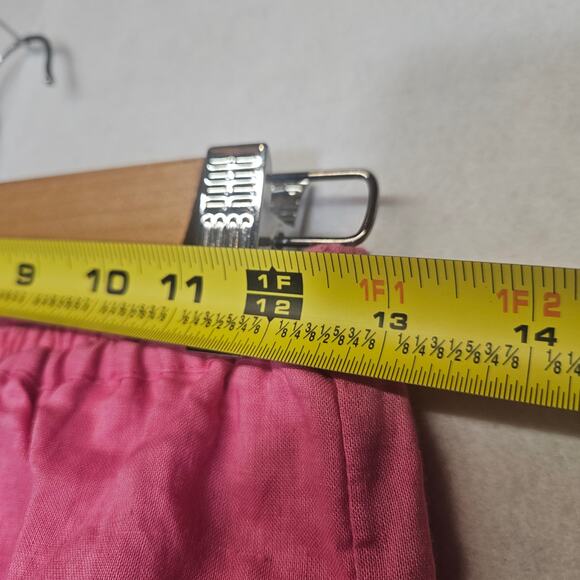 S.L.B Pink Linen Cropped Pants - Picture 5 of 9